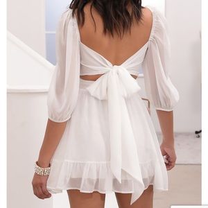 Lucy in the Sky Tie Back Mini Dress